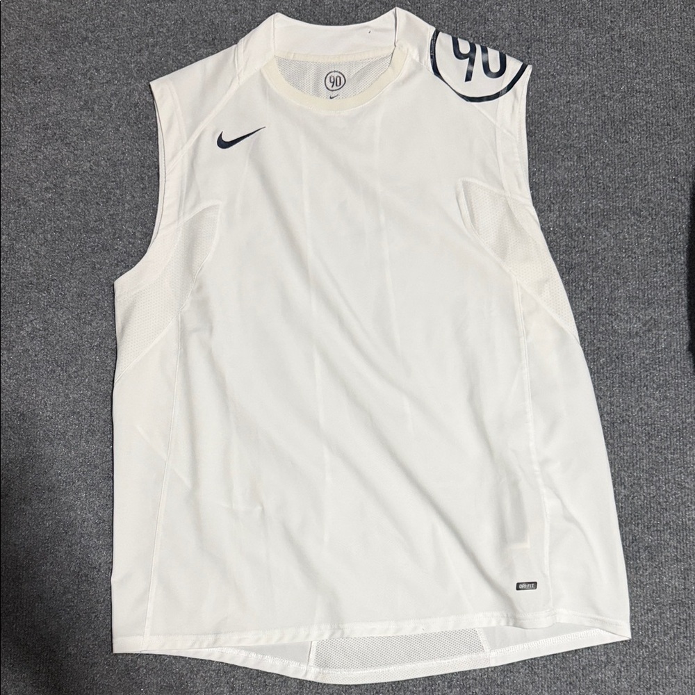 Nike White Sleeveless Athletic Shirt, soccer